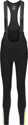 GORE Wear Culotes con tirantes para damas Swiftride Thermo Bib Tights+ - black-neon yellow/M
