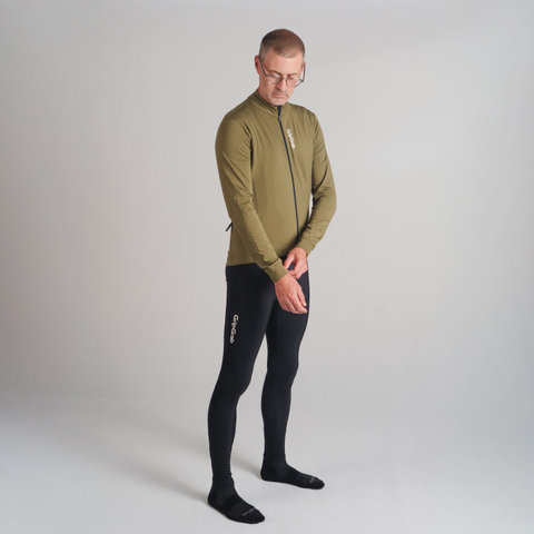 GripGrab RIDE Thermal Long Sleeve Trikot - olive green/M