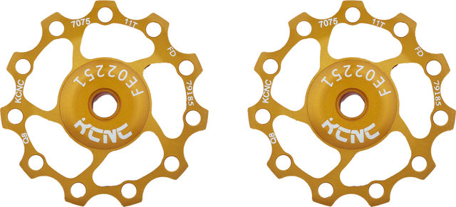 KCNC Jockey Wheel Alu Schalträdchen - 1 Paar - gold/11 Zähne