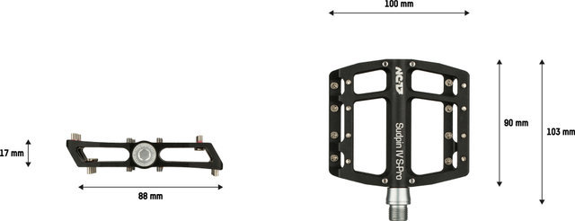 NC-17 Pédales à Plateforme Sudpin IV S-Pro - noir