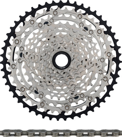 Shimano SLX Kassette CS-M7100-12 + Kette CN-M7100 12-fach Verschleißset - silber/126/10-51