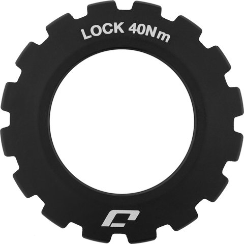 Jagwire Center Lock Disc Lockring with External Gear Teeth - black