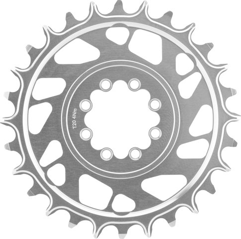 Burgtec plateau SRAM 8 trous thick-thin avec déport de 3 mm - rhodium silver | 28 | 28 
