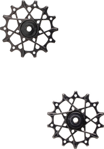 Garbaruk Juego de Roldanas 14 + 14 Dientes para Shimano 12 Velocidades MTB - black