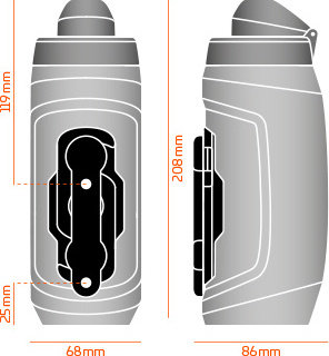FIDLOCK TWIST bike base bottle cage system with bottle 590 ml - black