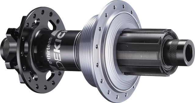 e*thirteen Disco Sidekick de 6 agujeros Super Boost Buje trasero - 32/Shimano MTB/black-sterling silver/Shimano MTB