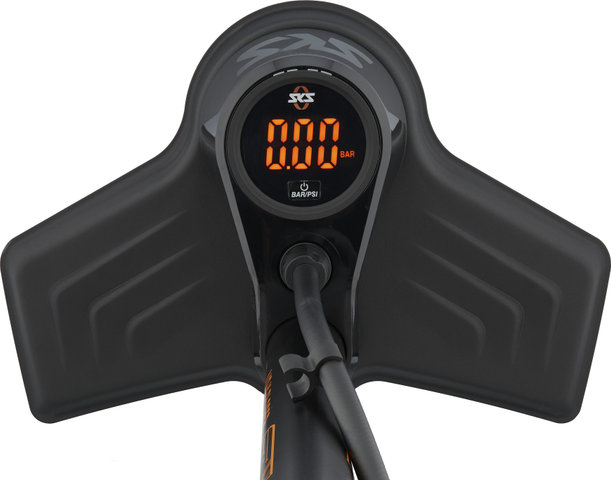 SKS Air-X-Plorer Digi 10.0 Floor Pump w/ Digital Pressure Gauge - black-orange