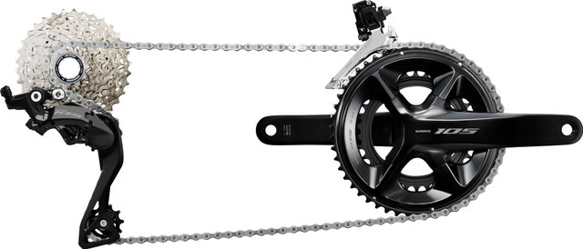 Shimano 105 R7100 Gruppe 2x12 34-50 - schwarz/Anlöt/172,5 mm/Shimano Road/11-34/Shimano Road/ohne
