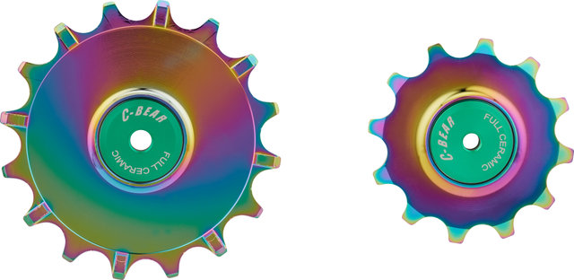 C-BEAR C-BEAR OCM-X SRAM Red E1 Aurora 12-speed Full Ceramic Jockey Wheels - aurora/12 teeth (guide pulley), 16 teeth (tension pulley)