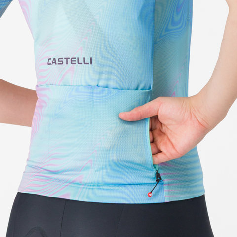 Castelli Cosmic Vortex S/S Women's Jersey - multicolor pink green | S
