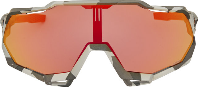 100% Speedtrap Hiper Sportbrille - soft tact grey camo/hiper red multilayer mirror