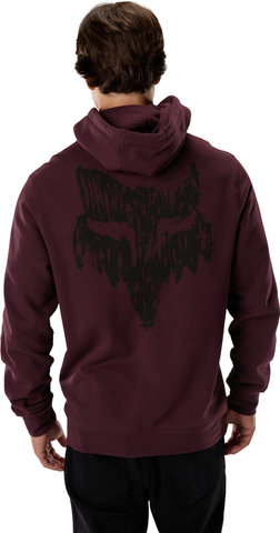 Fox Head Slowburn Fleece Hoodie - dark maroon | S