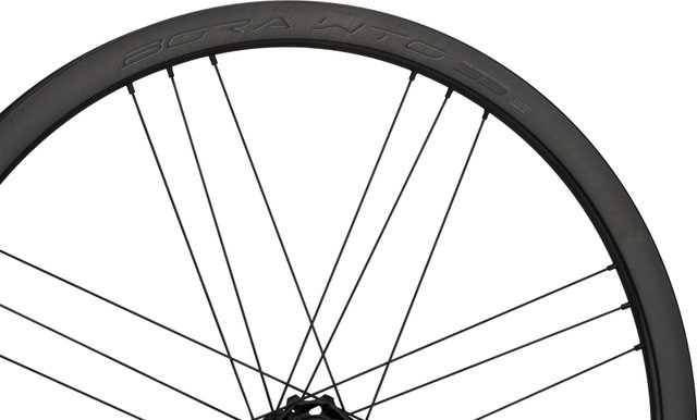 Campagnolo Bora WTO 33 Carbon Disc Center Lock 28" Laufradsatz - black-dark label/28" Satz (VR 12x100 + HR 12x142) Campa