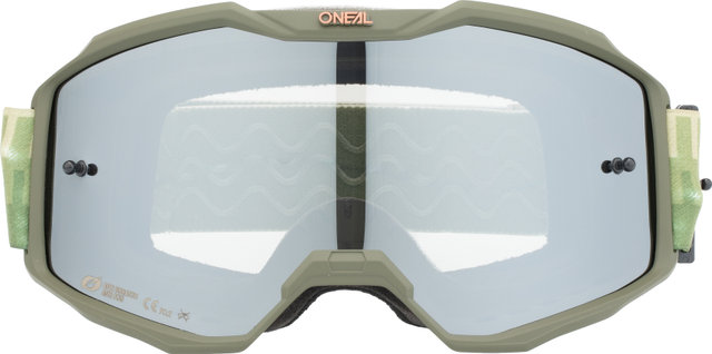 O'NEAL B-10 Striped Goggle - green-orange | silver mirror