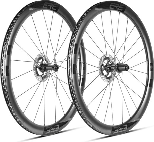 ERE Research Omnia II CLR45 Carbon Disc Center Lock 28" Laufradsatz - black-black/Non Boost/142 mm/100 mm/28"/Non Boost/Shimano Road