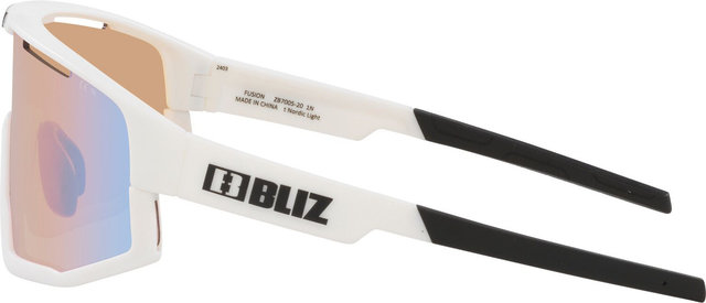 Bliz Fusion Nano Optics Nordic Light lunettes de sport - matte white/coral-orange-blue