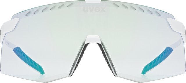 uvex uvex pace stage V lunettes de sport - white mat/mirror green