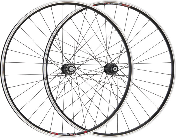 bc basic Juego de ruedas Urban XT V-Brake / Disc Center Lock DT Swiss 535 28" - schwarz | 135 mm | 100 mm | 28" | Shimano MTB | 100 mm | Shimano MTB | 100 mm | 135 mm