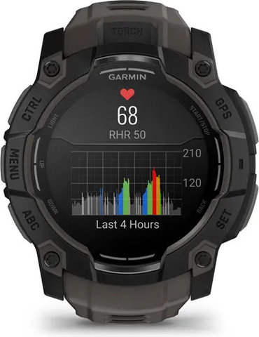 Garmin Instinct 3 50 mm AMOLED GPS multisport smartwatch - black