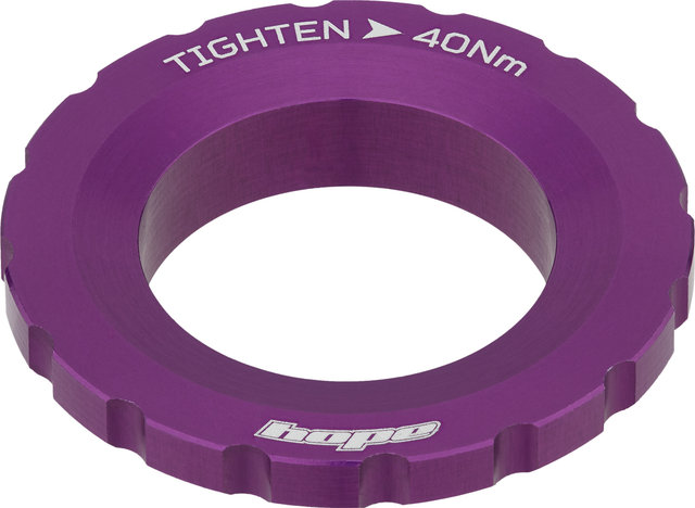 Hope Center Lock Lockring w/ External Teeth - purple