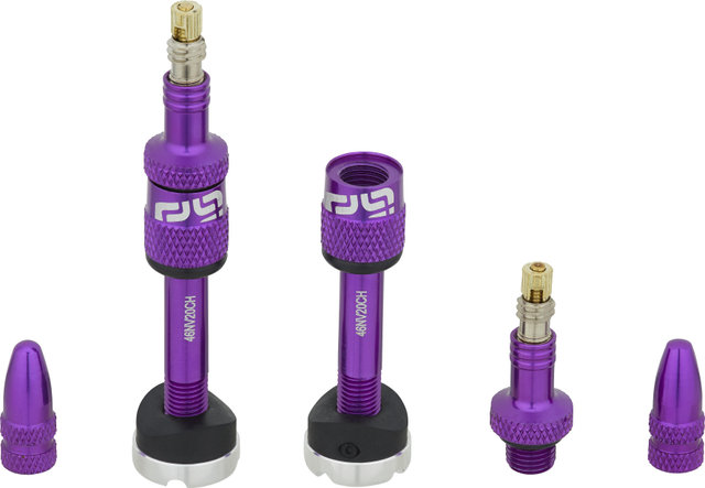 e*thirteen Valve Tubeless Quick Fill - 2 pièces - eggplant/SV 23-31 mm