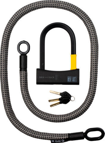 tex-lock Eyelet chain lock + D-lock shackle lock - electric grey