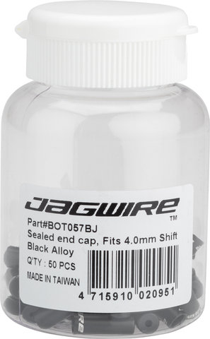 Jagwire Sealed Aluminium End Caps for Shift Cable Housing - 50 pieces - black