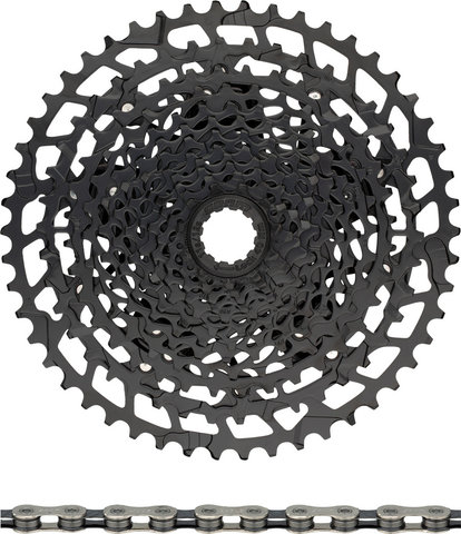 SRAM Kit d'Usure Cassette NX Eagle PG-1230 + Chaîne Eagle 12vit. - black - GX silver-black/126/11-50