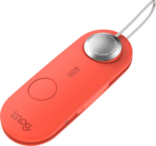 Knog Étiquette intelligente pour bagage Scout Travel Alarm+Finder - rot silber