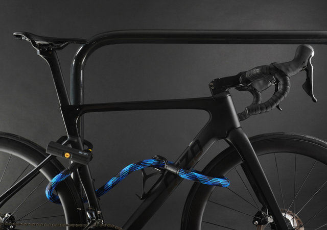 tex-lock Eyelet chain lock + D-lock shackle lock - morpho blue