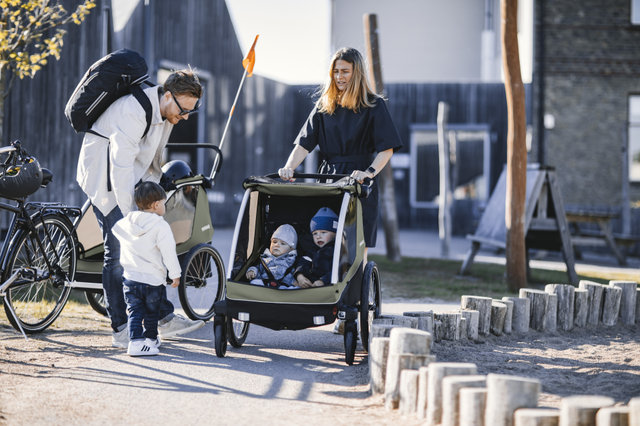 Thule Remolque para niños Courier - vintage green | 20"