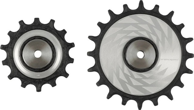 CeramicSpeed OSPW AlphaDisc jockey wheels SRAM RED/Force 12-speed - silver | 15 teeth (guide pulley), 19 teeth (tension pulley)