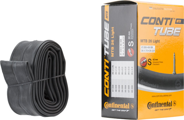 Continental Cámara de aire MTB 26 Light - universal/26 x 1,75-2,4 SV 42 mm