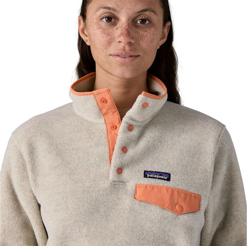 Patagonia Suéter Lightweight Synchilla Snap-T Fleece para Mujer - oatmeal heather-heirloom peach/S