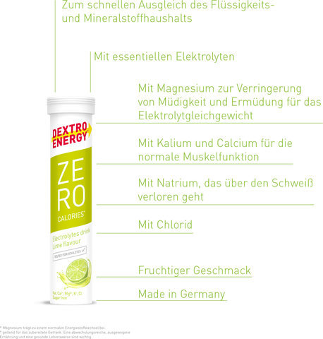 Dextro Energy Effervescent tablets Zero Calories - 1 piece - lime | lime