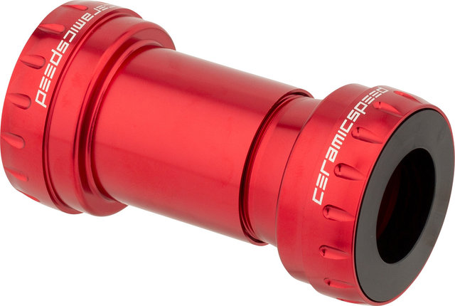 CeramicSpeed Eje de pedalier BB30 Shimano Road Coated 42 x 68 mm - red/BB30