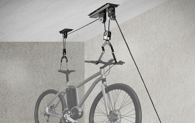 Eufab Élévateur de plafond pour vélo - noir