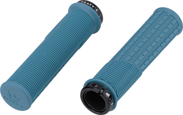 Peaty's Monarch Grips Mushroom Lock-On Handlebar Grips - turquoise/thin