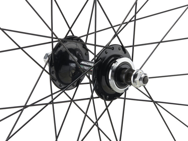 Miche Set de Roues pour Piste Pistard - noir / noir/Non Boost/Non Boost/100 mm/28"/Pignon à vis/100 mm/Roue libre filetée/100 mm/120 mm