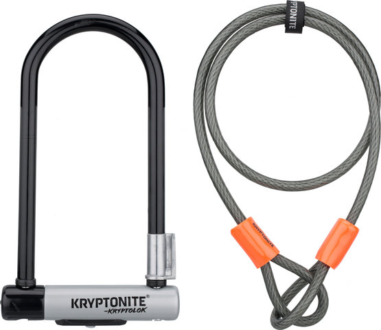 Kryptonite Candado de arco KryptoLok® con KryptoFlex - negro-gris/22.5 /10 