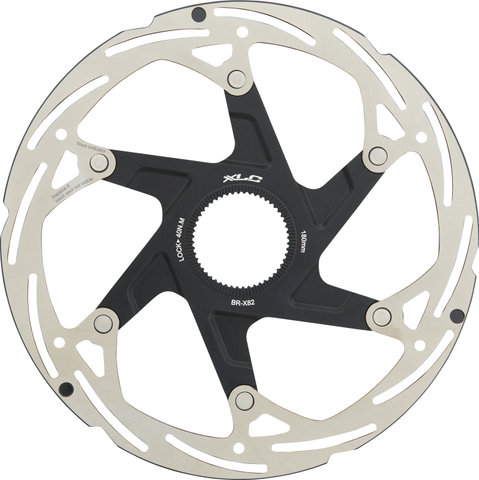 XLC BR-X82 Center Lock Brake Rotor - silver-black/180 mm
