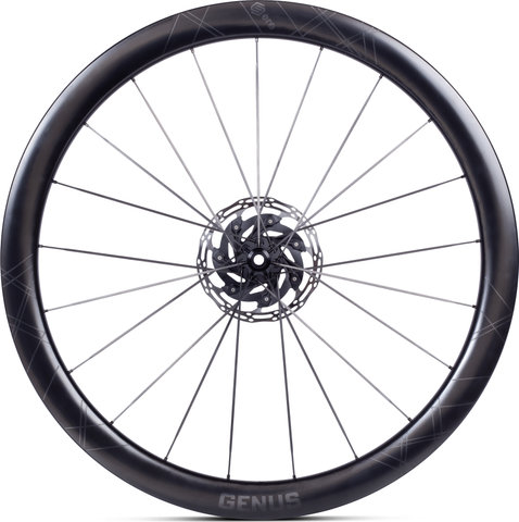 ERE Research Jeu de roues Genus II CL45-R Carbon Disc 28" - black-black/100 mm/Shimano Route/142 mm/28"/Non Boost/Non Boost