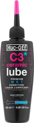 Muc-Off Lubrifiant pour Chaîne C3 Ceramic Wet Lube avec Lampe UV - universal/120 