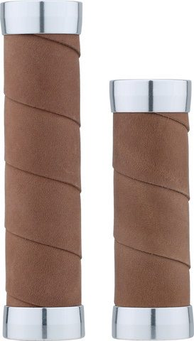 Brooks Empuñaduras de cuero delgadas para interruptor de puño giratorio unila - dark tan/Longitud izquierda