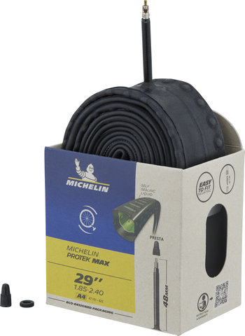 Michelin Cámara de aire A4 Protek Max für 29" - universal/47-622 a 61-622/Válvula Presta (SV)/29 x 1,85-2,4 SV 48 mm/48 
