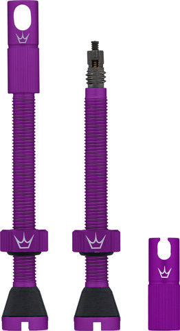 Peaty's Holeshot Fast Flow tubeless valves - violet | Presta Valve (SV) | 60 mm
