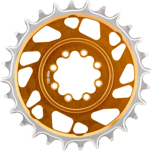 Burgtec plateau SRAM 8 trous thick-thin avec déport de 3 mm - iron bro orange | 28 | 28 