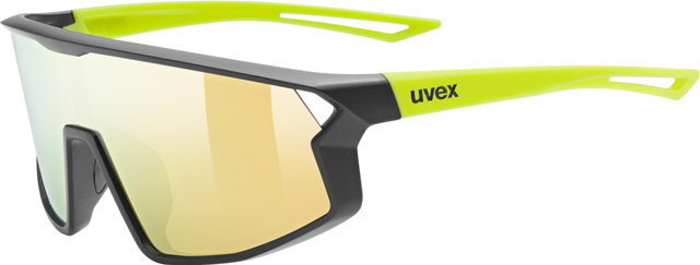 uvex Gafas para niños Skyryse Jr. - black-yellow/mirror yellow