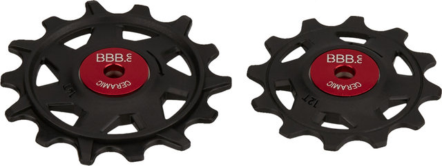 BBB Engranaje RollerBoys Ceramic BDP-17 para SRAM 12 velocidades - negro/12 dientes (rueda guía), 14 dientes (rueda tensora)