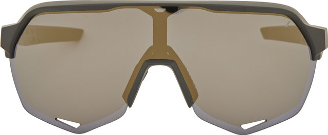 100% S2 Mirror Sports Glasses - matte black | soft gold mirror